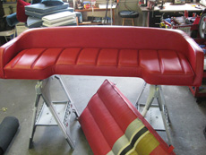 Repaired boat seat.