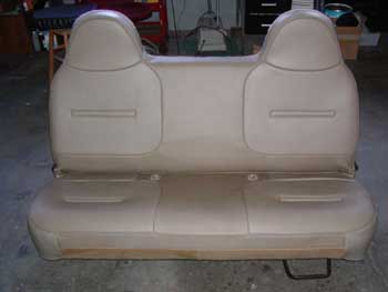 Repaired car seat.
