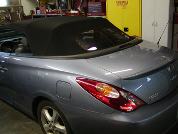 Repaired convertible top.