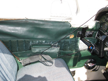 Aircraft wall panel in need of repair.