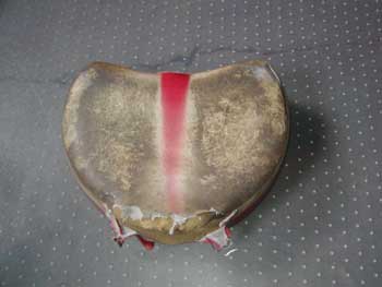 Damaged stool.